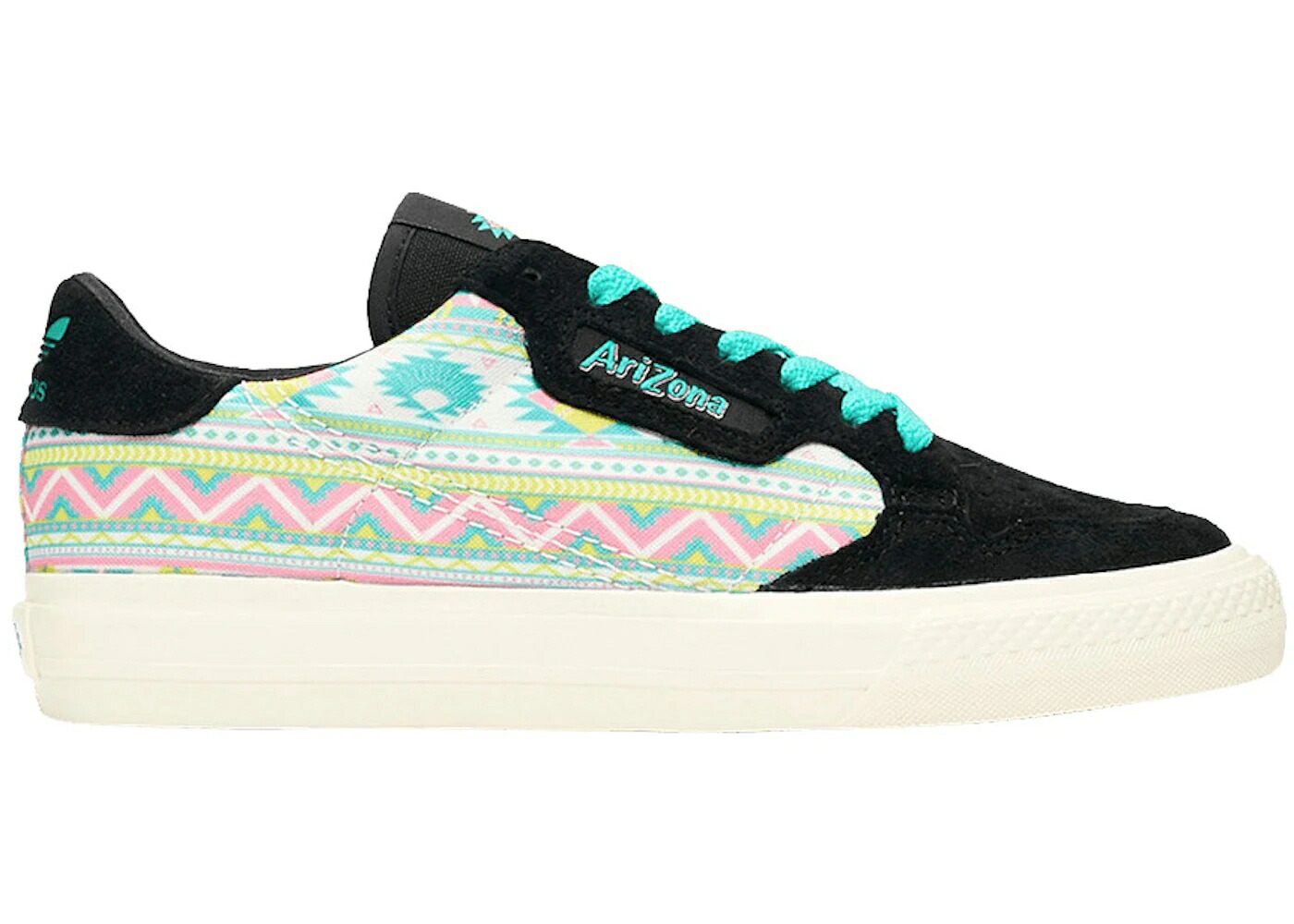 アディダス アリゾナ 黒色 ブラック コア クリーム 白色 ホワイト WOMEN'S スニーカー レディース ADIDAS CONTINENTAL 80 VULC ARIZONA ICED TEA BLACK (WOMEN'S) / CORE BLACK CREAM WHITE|スニケス