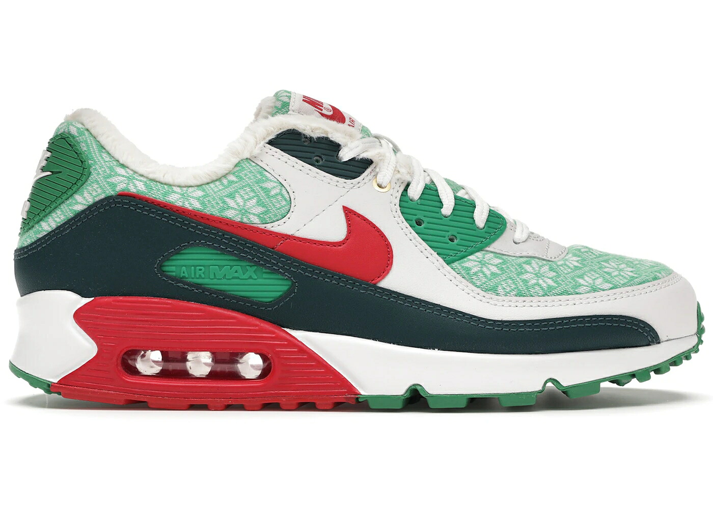 ナイキ マックス クリスマス 白いこと 白いこと 赤 赤いこと 大気圏マックス スニーカー メンズ NIKE AIR MAX 90 NORDIC CHRISTMAS (2020) / WHITE UNIVERSITY RED DARK ATOMIC