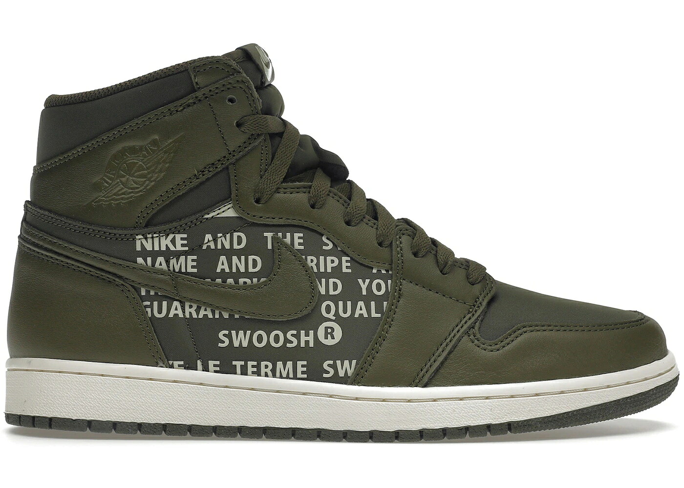 ナイキ ジョーダン ご機嫌 オリーブ スニーカー メンズ JORDAN 1 RETRO HIGH OLIVE CANVAS / OLIVE CANVAS SAIL