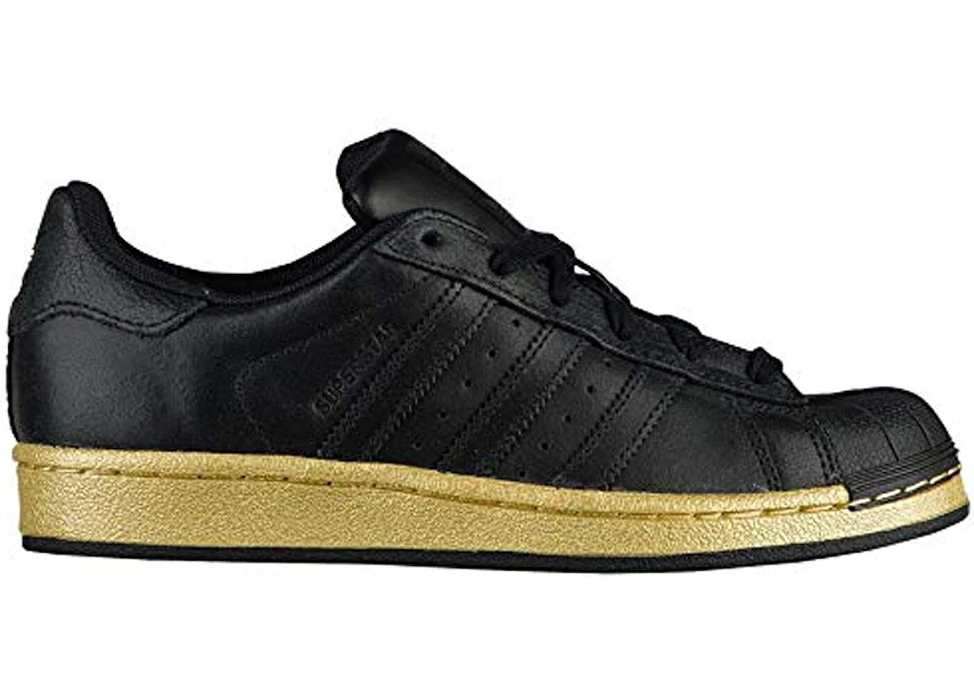 アディダス スーパースター 黒色 ブラック ゴールド コア ジュニア キッズ ADIDAS SUPERSTAR BLACK GOLD (YOUTH) / CORE BLACK CORE BLACK GOLD ベビー マタニティ スニーカー