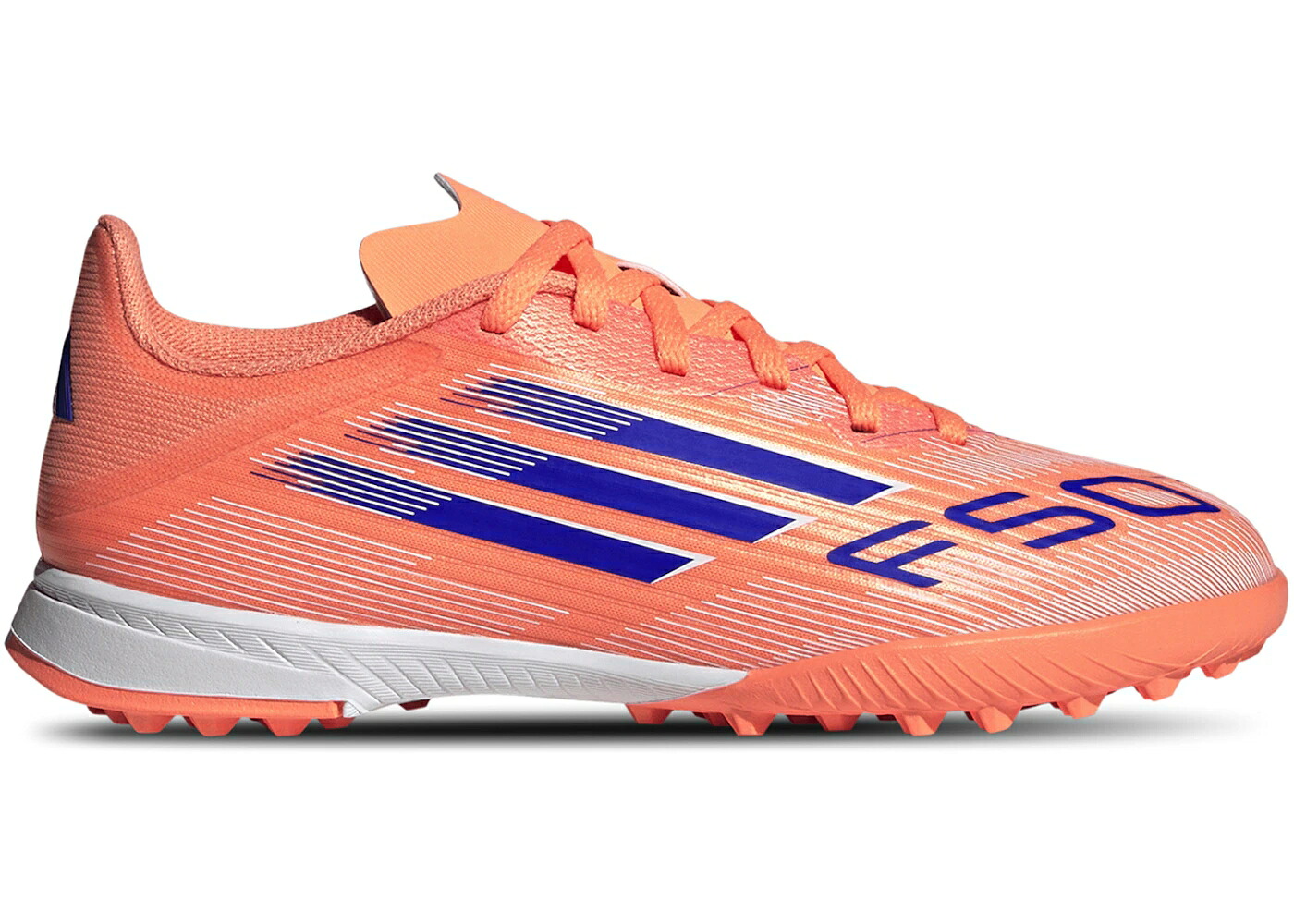 アディダス 橙 オレンジ色 青味 青み 御坊っちゃん キッズ ADIDAS F50 LEAGUE TF CORAL BLAZE PACK (KIDS) / BEAM ORANGE LUCID BLUE CLOUD もの言う花 マタニティ スニーカー