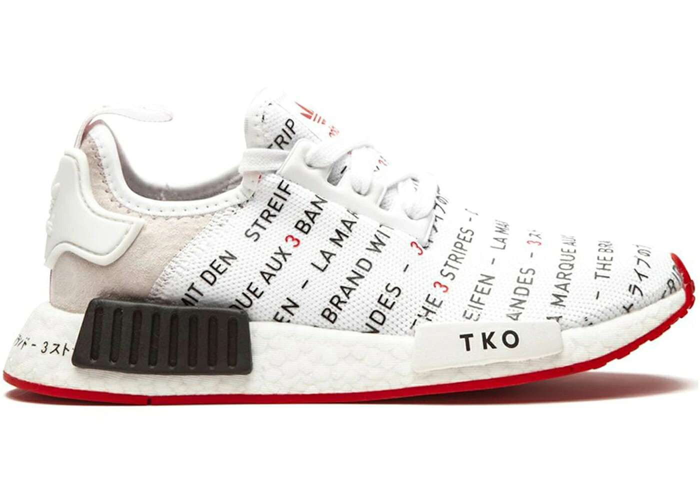 アディダス 白色 ホワイト コア 黒色 ブラック 赤 レッド ジュニア キッズ ADIDAS NMD R1 TOKYO WHITE (GS) / CORE WHITE CORE BLACK RED ベビー マタニティ スニーカー｜スニケス