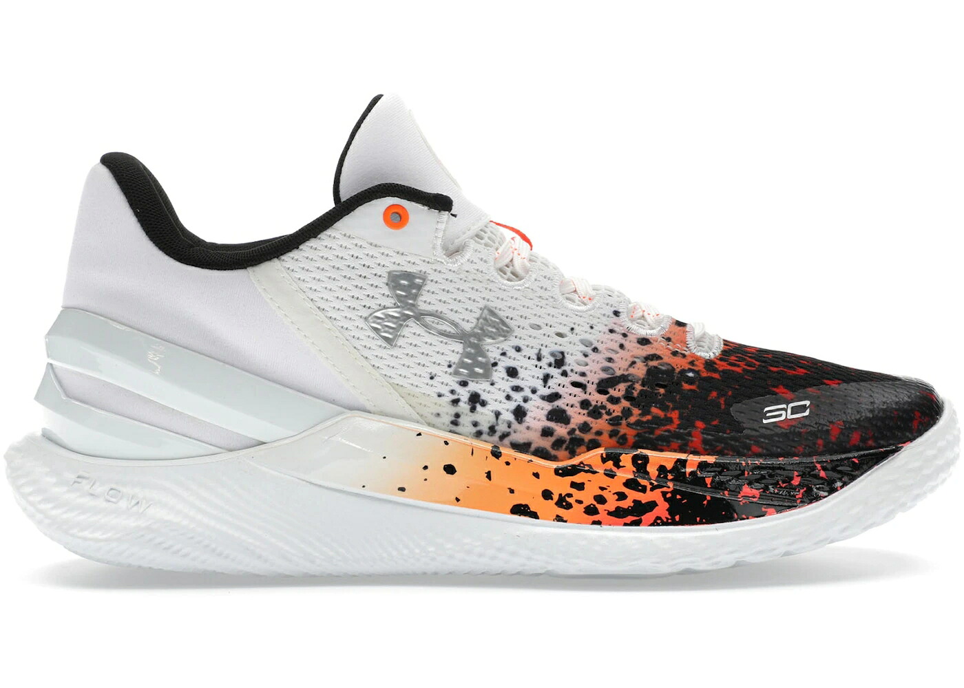 カリー 白いこと 白いこと 黒いこと 黒いこと しろがね色 しろがね色 アンダーアーマー スニーカー メンズ UNDER ARMOUR UNDER ARMOUR CURRY 2 LOW FLOTRO NM RETRO CHEF / WHITE BLACK METALLIC SILVER スニーカー-メンズ靴