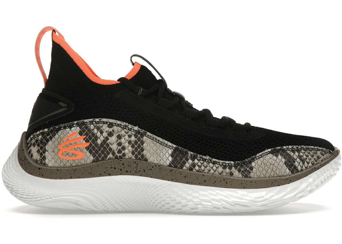 カリー フローレス ストライク 黒色 ブラック 白色 ホワイト アンダーアーマー スニーカー メンズ UNDER ARMOUR UNDER ARMOUR CURRY FLOW 8 STRIKE AND / BLACK WHITE SNAKE