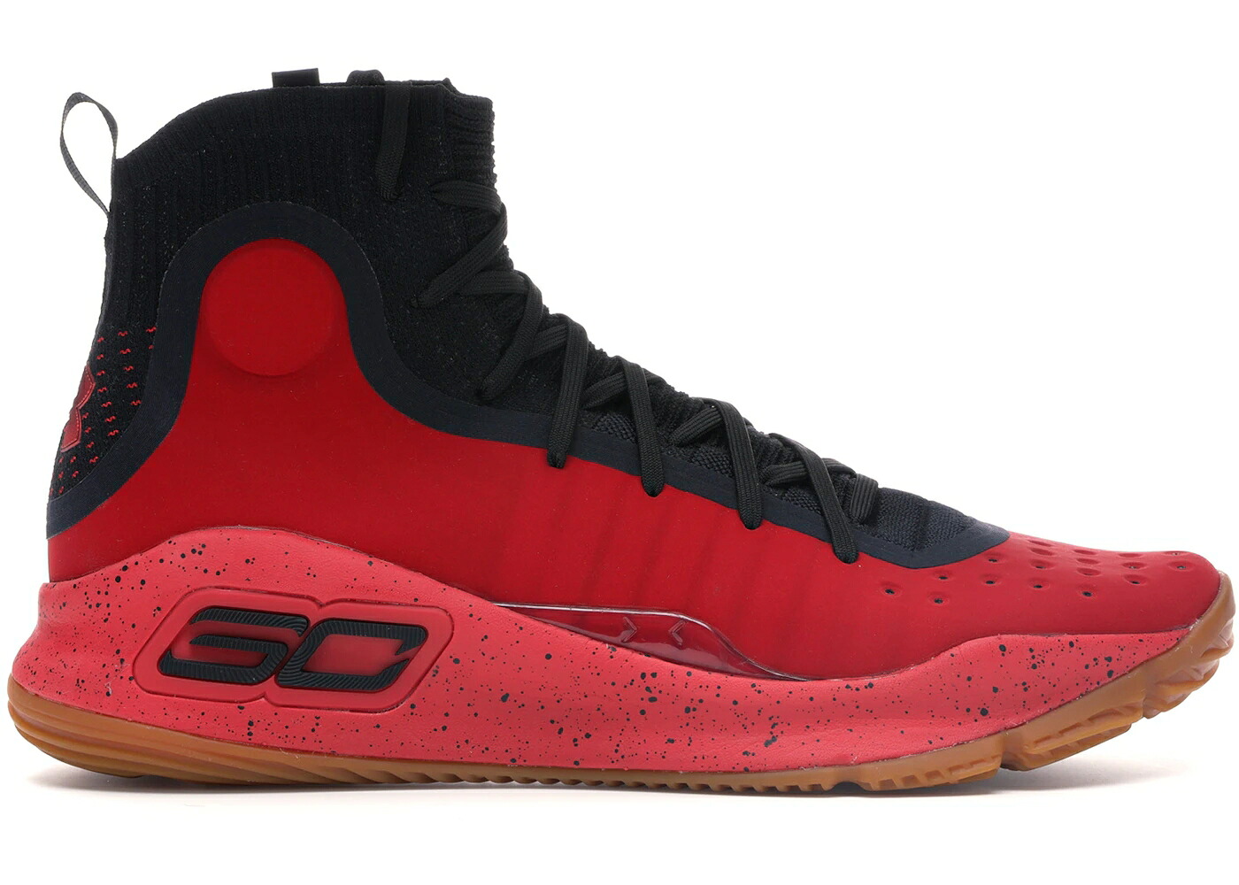 カリー 赤 レッド 黒色 ブラック アンダーアーマー スニーカー メンズ UNDER ARMOUR UNDER ARMOUR CURRY 4 RED BLACK GUM / RED ROGUE BLACK|スニケス