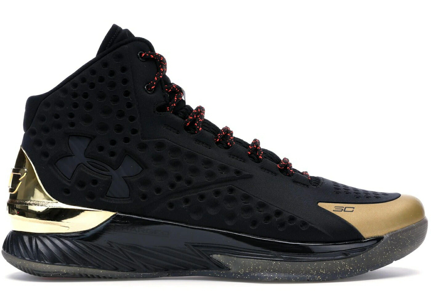 カリー 黒色 ブラック ゴールド 赤 レッド アンダーアーマー スニーカー メンズ UNDER ARMOUR UNDER ARMOUR CURRY 1 SHOE PALACE 25TH ANNIVERSARY / BLACK GOLD RED
