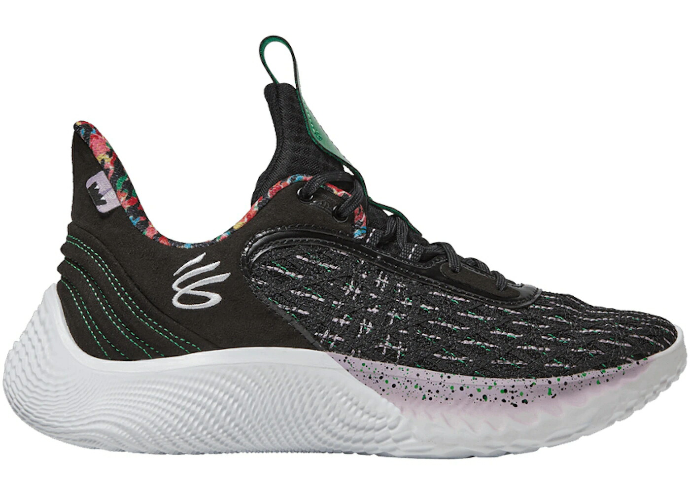 カリー フローレス ストリート 黒色 ブラック 緑 グリーン アンダーアーマー セサミストリート ジュニア キッズ UNDER ARMOUR UNDER ARMOUR CURRY FLOW 9 SESAME STREET (GS) / BLACK GREEN MULTI ベビー マタ