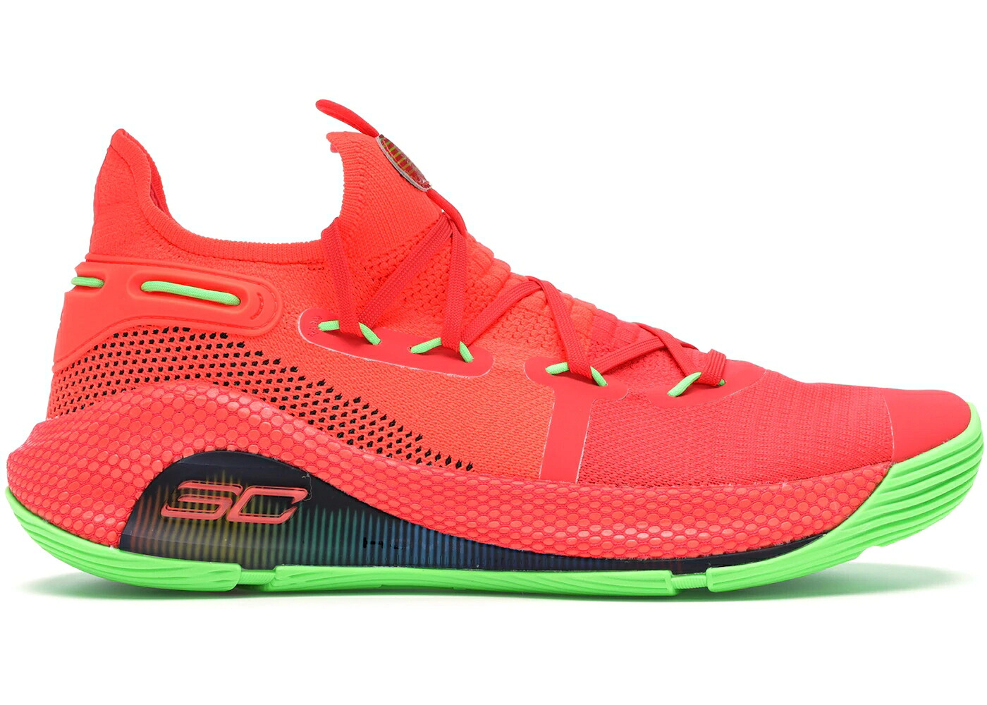 カリー 赤 レッド 黒色 ブラック アンダーアーマー スニーカー メンズ UNDER ARMOUR UNDER ARMOUR CURRY 6 ROARACLE / ROCKET RED ELECTRICITY BLACK｜スニケス