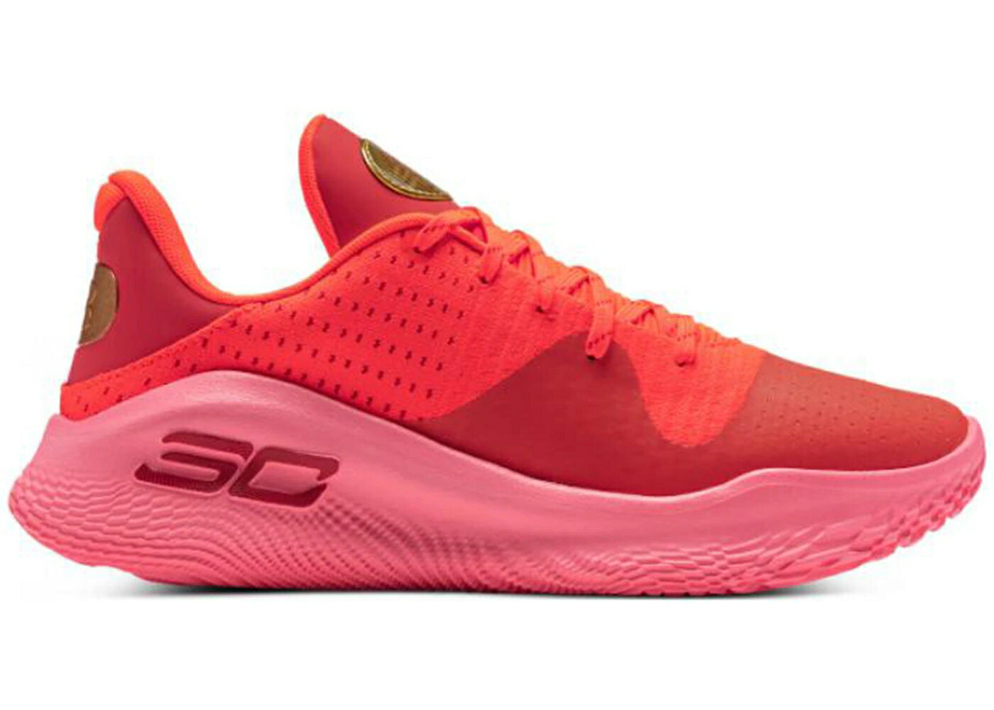カリー 赤 赤いこと サクラ色 アンダーアーマー スニーカー メンズ UNDER ARMOUR UNDER ARMOUR CURRY 4 LOW FLOTRO FLOODED / RED PINK