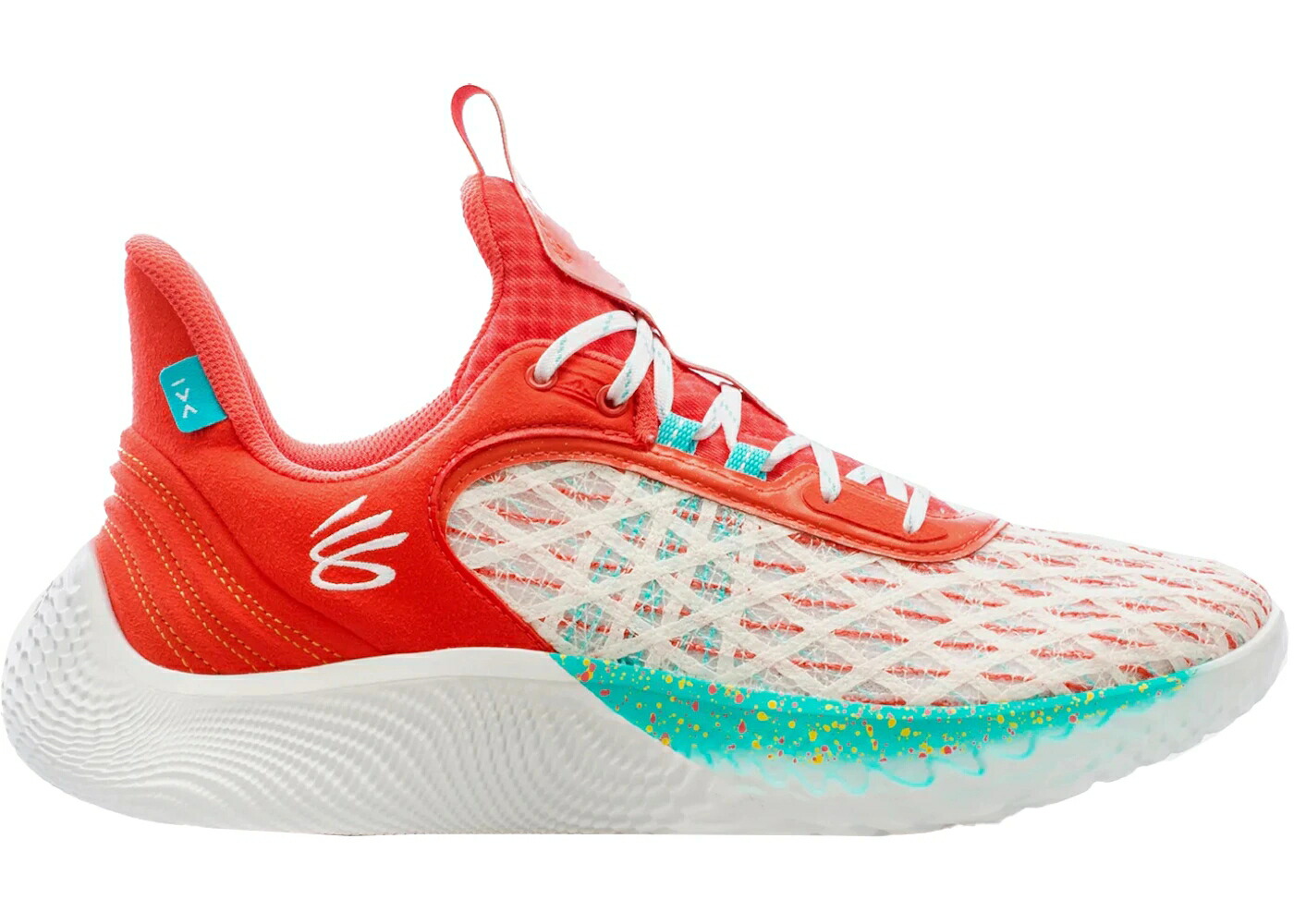 カリー 流れ受け答え 白いこと 白いこと 赤 赤いこと アンダーアーマー EAT. LEARN. PLAY. スニーカー メンズ UNDER ARMOUR UNDER ARMOUR CURRY FLOW 9 / WHITE RED