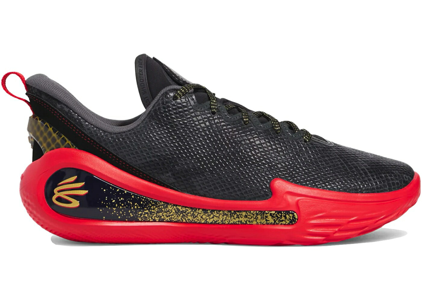 カリー フローレス 黒色 ブラック 灰色 グレー 赤 レッド アンダーアーマー スニーカー メンズ UNDER ARMOUR UNDER ARMOUR CURRY FLOW 12 YEAR OF THE SNAKE / BLACK GREY RED
