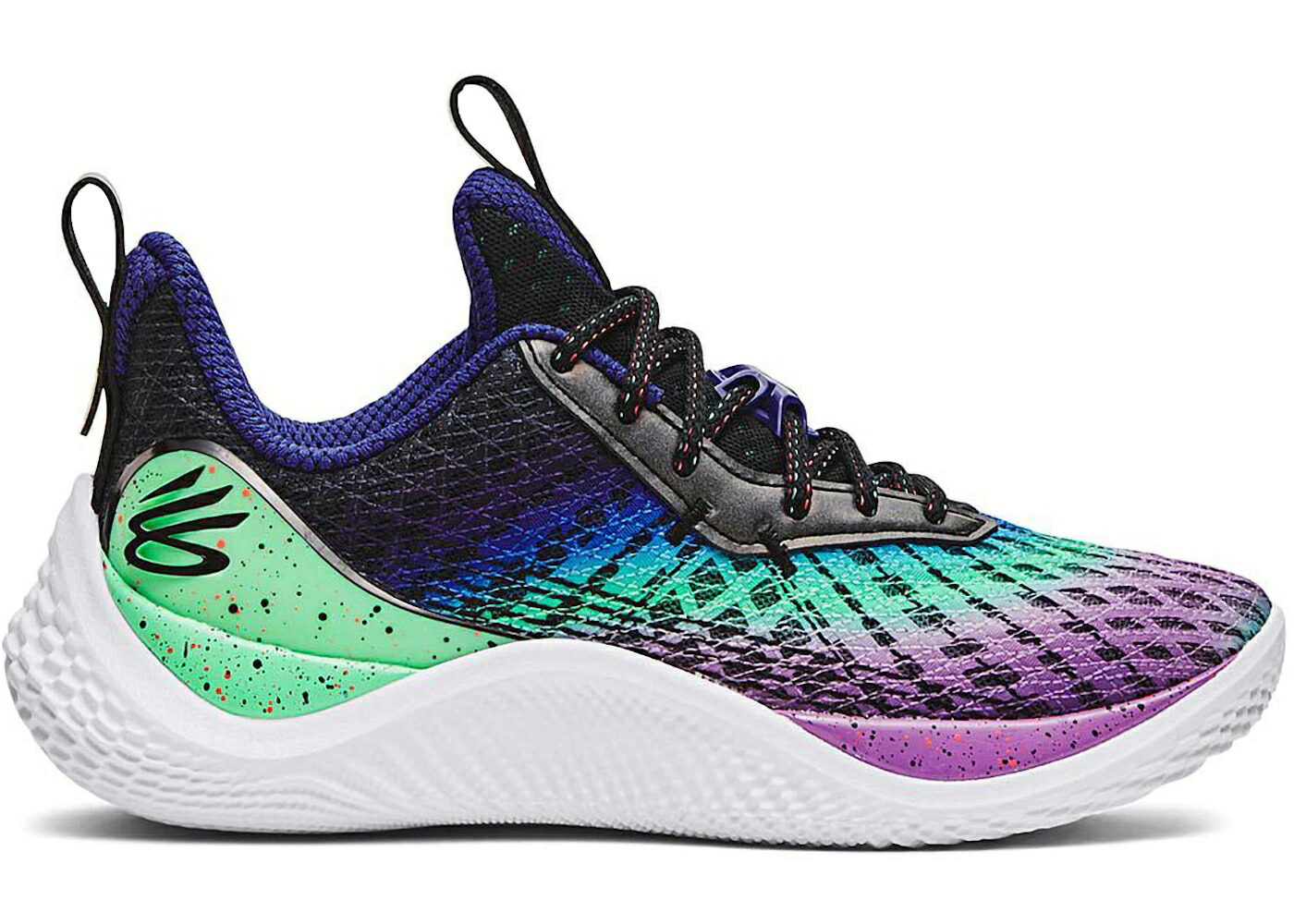 カリー フローレス 黒色 ブラック 赤 レッド アンダーアーマー ジュニア キッズ UNDER ARMOUR UNDER ARMOUR CURRY FLOW 10 NORTHERN LIGHTS (GS) / BLACK BLITZ RED ANTIFREEZE ベビー マタニティ スニーカー