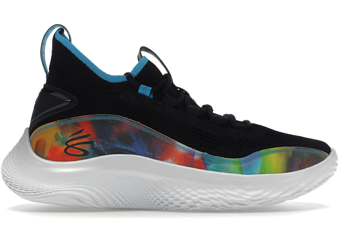 カリー タイ 黒いこと 黒いこと 白いこと 白いこと アンダーアーマー スニーカー メンズ UNDER ARMOUR UNDER ARMOUR CURRY 8 TIE DYE BLACK / BLACK WHITE WHITE メンズ靴-靴
