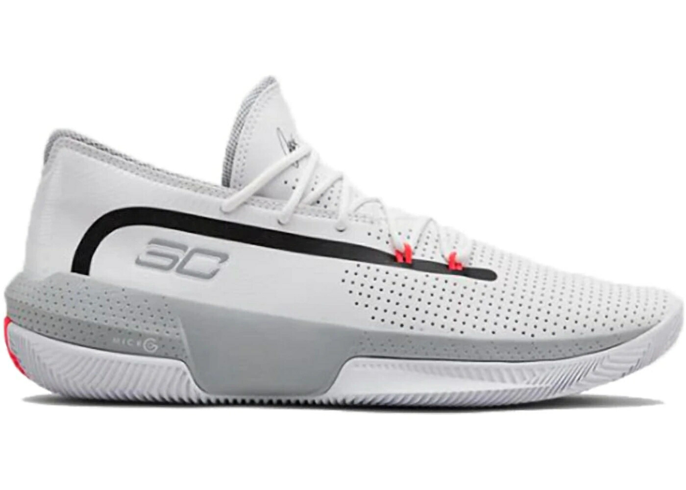 カリー 白色 ホワイト 黒色 ブラック 灰色 グレー アンダーアーマー スニーカー メンズ UNDER ARMOUR UNDER ARMOUR CURRY SC 3ZERO 3 WHITE BLACK GREY / WHITE BLACK GREY