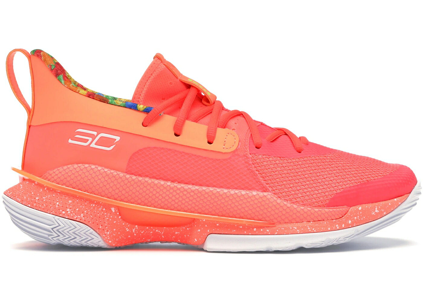 カリー 白いこと 白いこと アンダーアーマー スニーカー メンズ UNDER ARMOUR UNDER ARMOUR CURRY 7 SOUR PATCH KIDS PEACH / PEACH WHITE