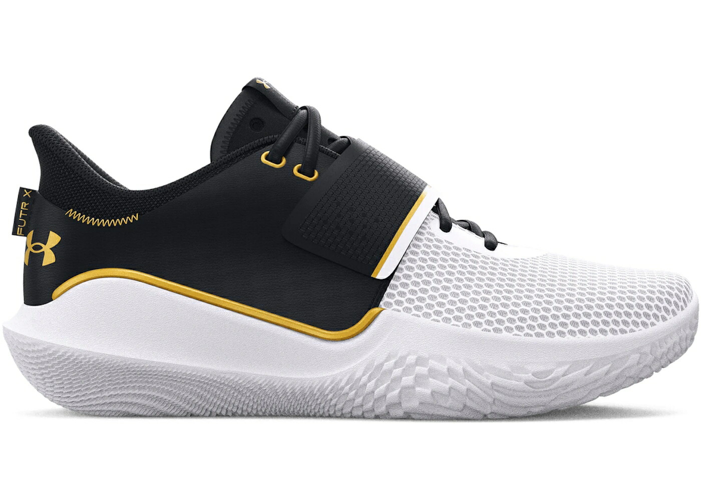 フローレス 黒色 ブラック 白色 ホワイト ゴールド アンダーアーマー スニーカー メンズ UNDER ARMOUR UNDER ARMOUR FLOW FUTR X BLACK WHITE GOLD / BLACK WHITE METALLIC GOLD