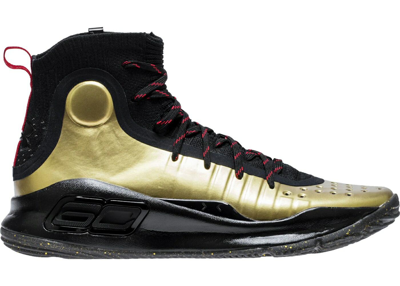カリー 黒色 ブラック ゴールド 赤 レッド アンダーアーマー スニーカー メンズ UNDER ARMOUR UNDER ARMOUR CURRY 4 SHOE PALACE 25TH ANNIVERSARY / BLACK GOLD RED