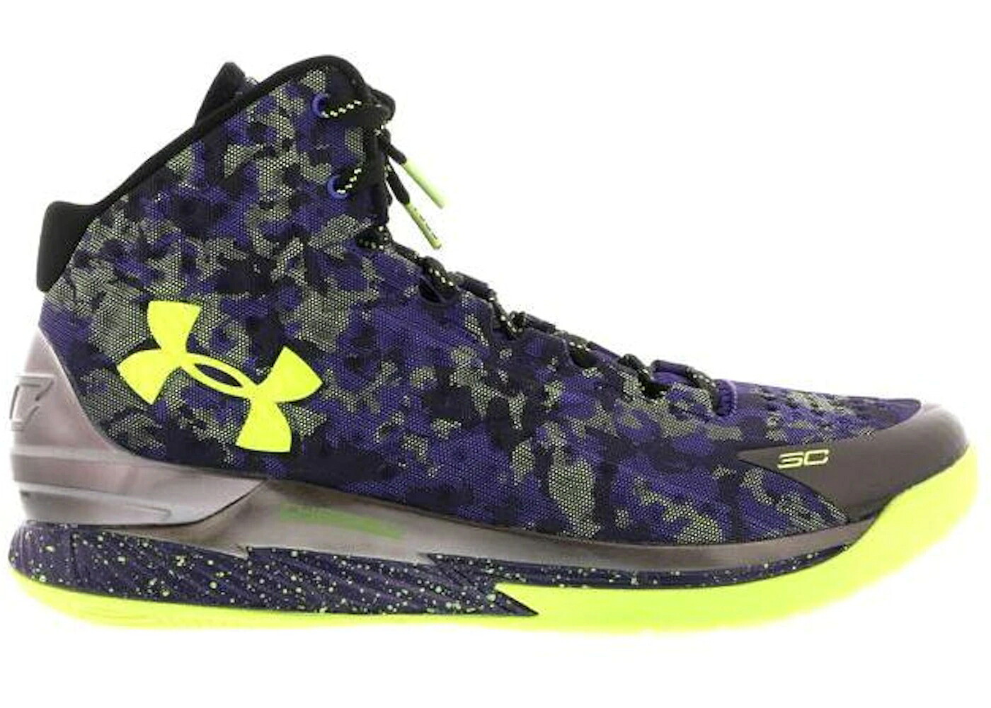 カリー 紫 パープル 黒色 ブラック アンダーアーマー スニーカー メンズ UNDER ARMOUR UA CURRY 1 DARK MATTER (ASG) / PURPLE BLACK