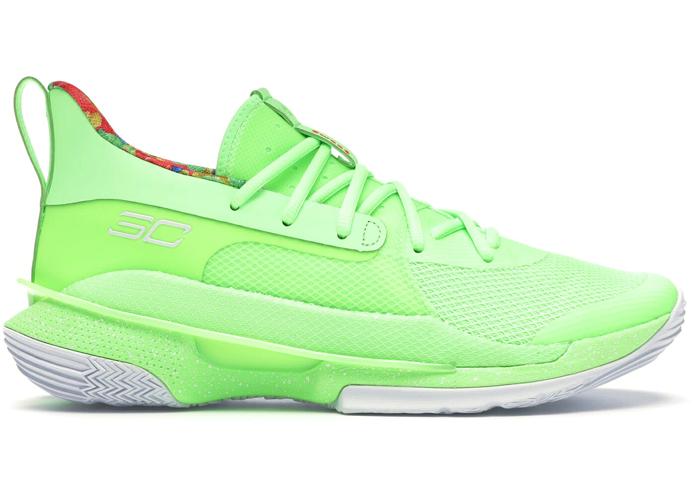 カリー 菩提樹 白いこと 白いこと アンダーアーマー スニーカー メンズ UNDER ARMOUR UNDER ARMOUR CURRY 7 SOUR PATCH KIDS LIME / LIME WHITE