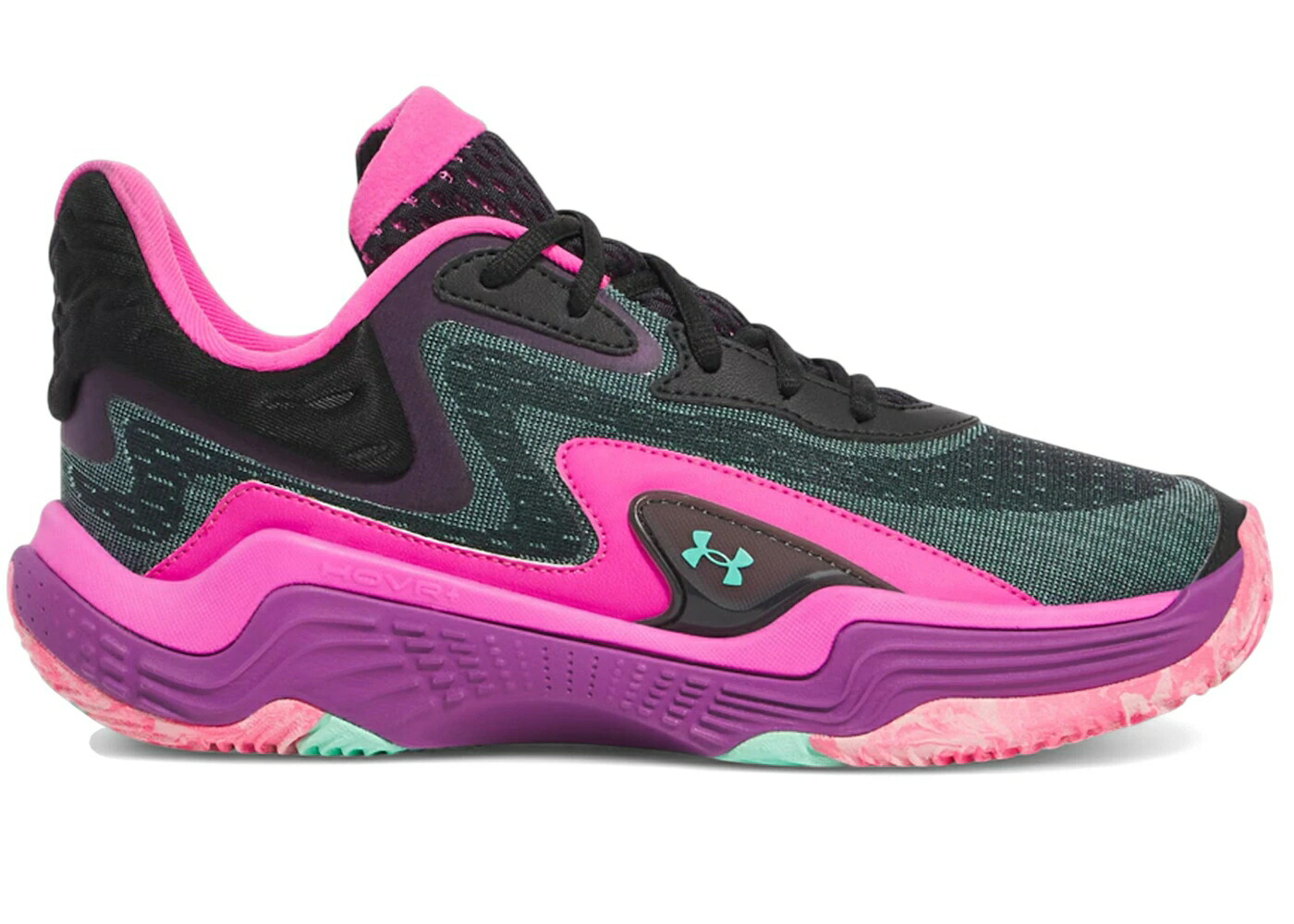 黒色 ブラック 紫 パープル アンダーアーマー スニーカー メンズ UNDER ARMOUR UNDER ARMOUR SPAWN 7 HOOPNOTIC / BLACK ANDROMEDA PURPLE COMET