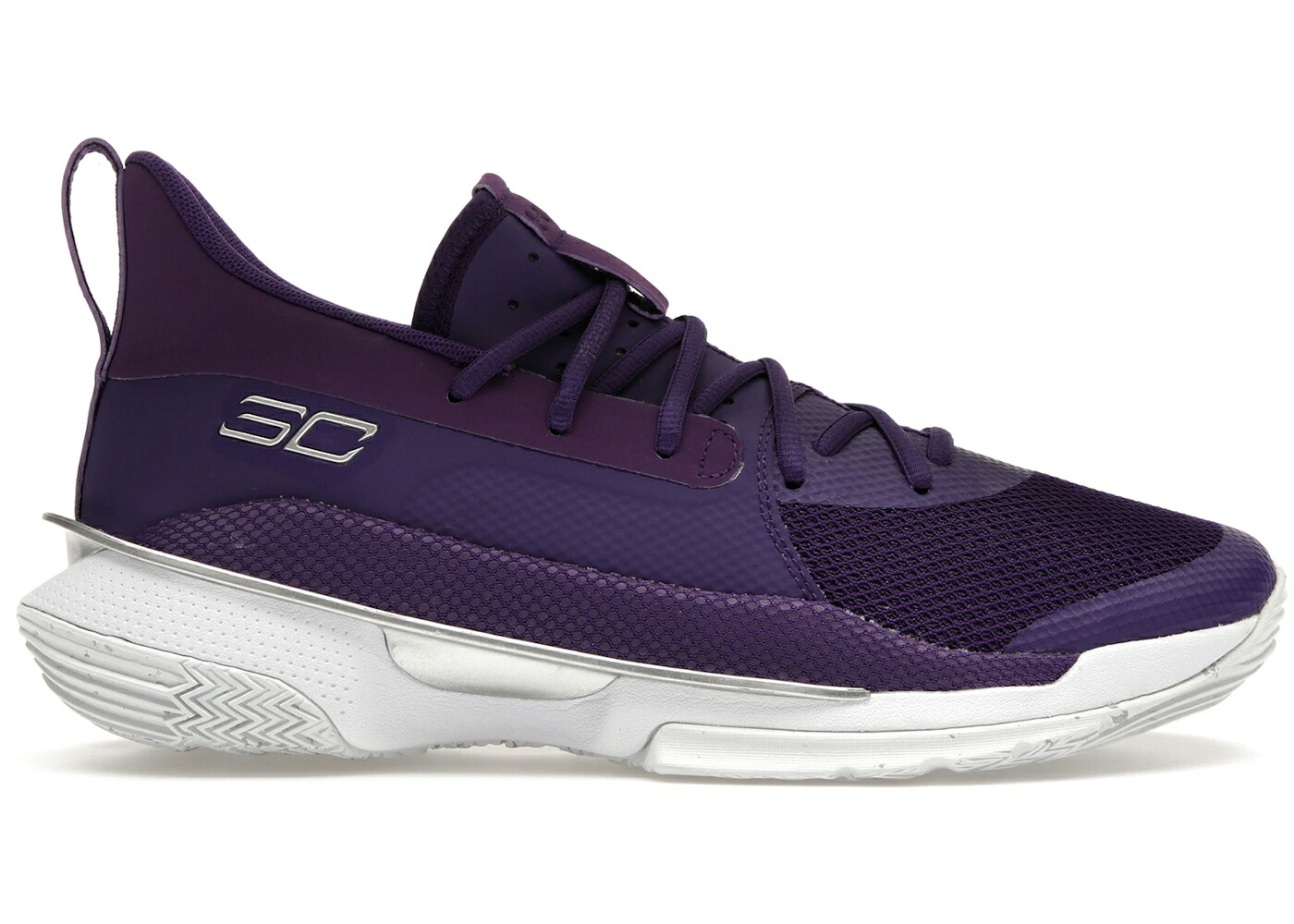 カリー チーム 紫 パープル 白色 ホワイト 銀色 シルバー アンダーアーマー スニーカー メンズ UNDER ARMOUR UNDER ARMOUR CURRY 7 TEAM PURPLE WHITE / PURPLE WHITE METALLIC SILVER