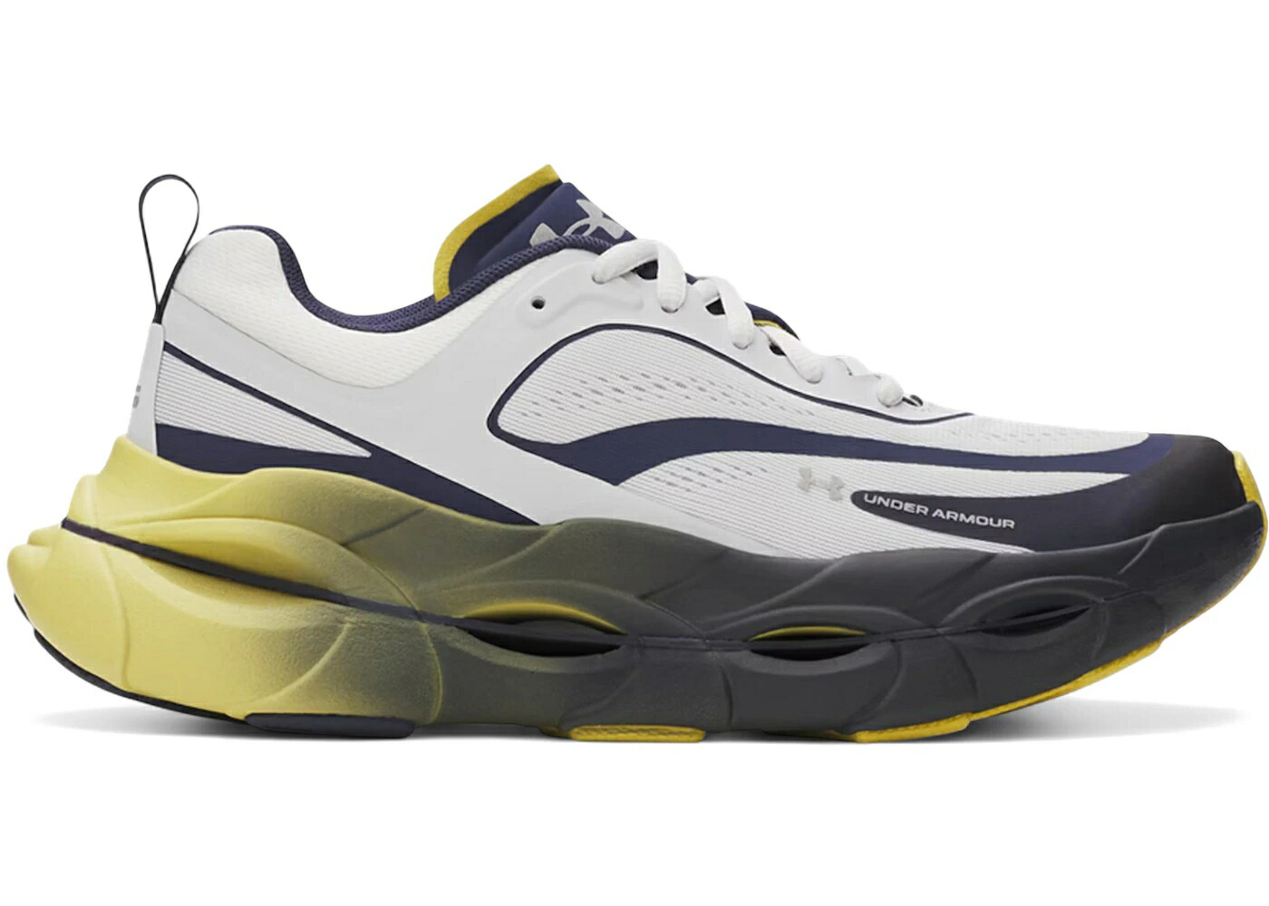 紺色 ネイビー 黄色 イエロー アンダーアーマー WOMEN スニーカー レディース UNDER ARMOUR UNDER ARMOUR UA HALO RACER WASHED NAVY YELLOW SHADE (WOMEN) / WASHED NAVY YELLOW SHADE DISTANT