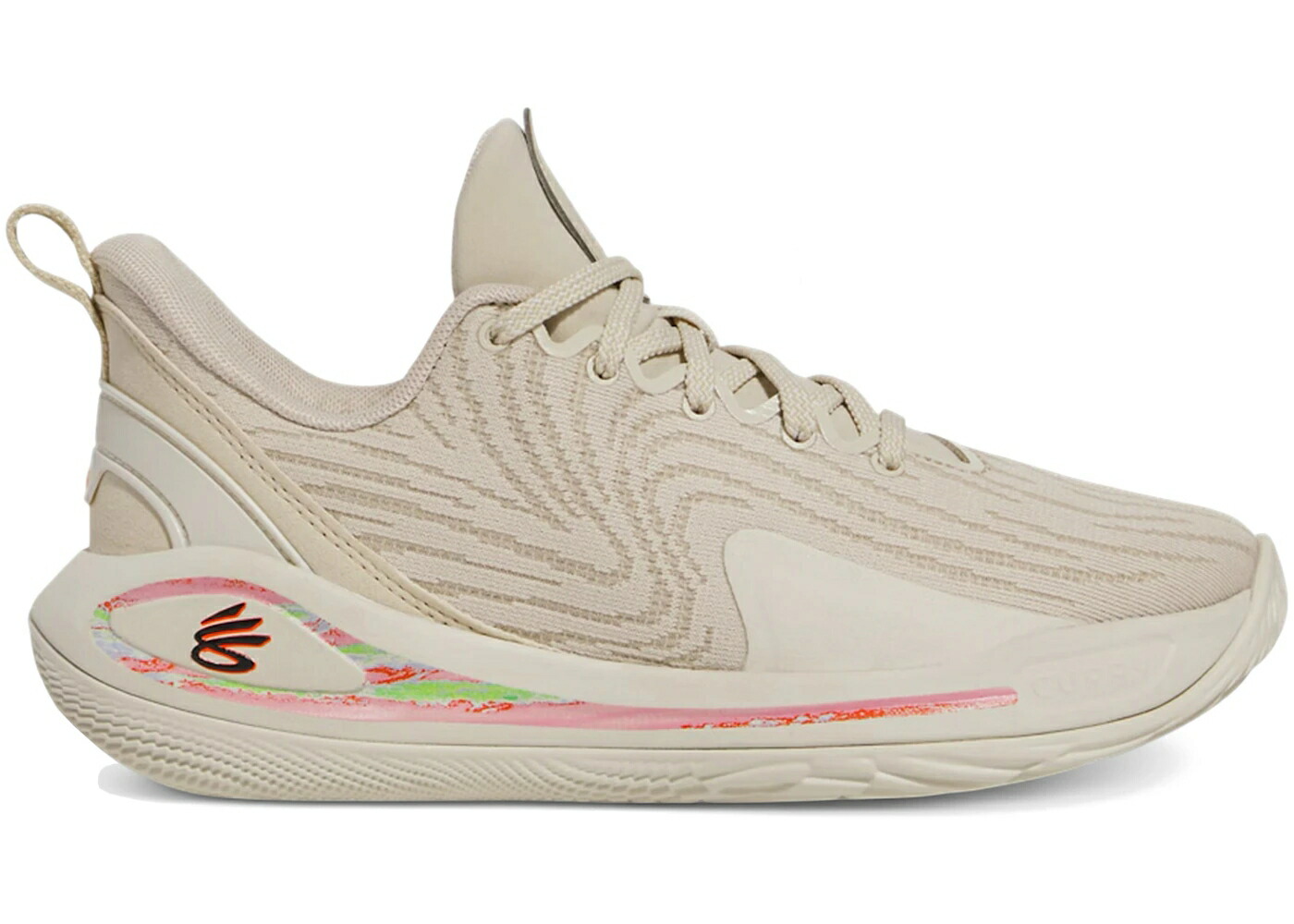 カリー 流れ受け答え ベージュ 白いこと 白いこと アンダーアーマー 御坊っちゃん キッズ UNDER ARMOUR UNDER ARMOUR CURRY FLOW 12 STRN (GS) / BEIGE WHITE もの言う花 マタニティ スニーカー
