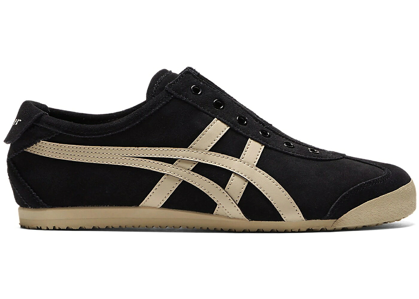 アシックス メキシコ スリッポン 黒色 ブラック オニツカタイガー スニーカー メンズ ASICS ONITSUKA TIGER MEXICO 66 SLIP-ON BLACK PUTTY / BLACK PUTTY｜スニケス