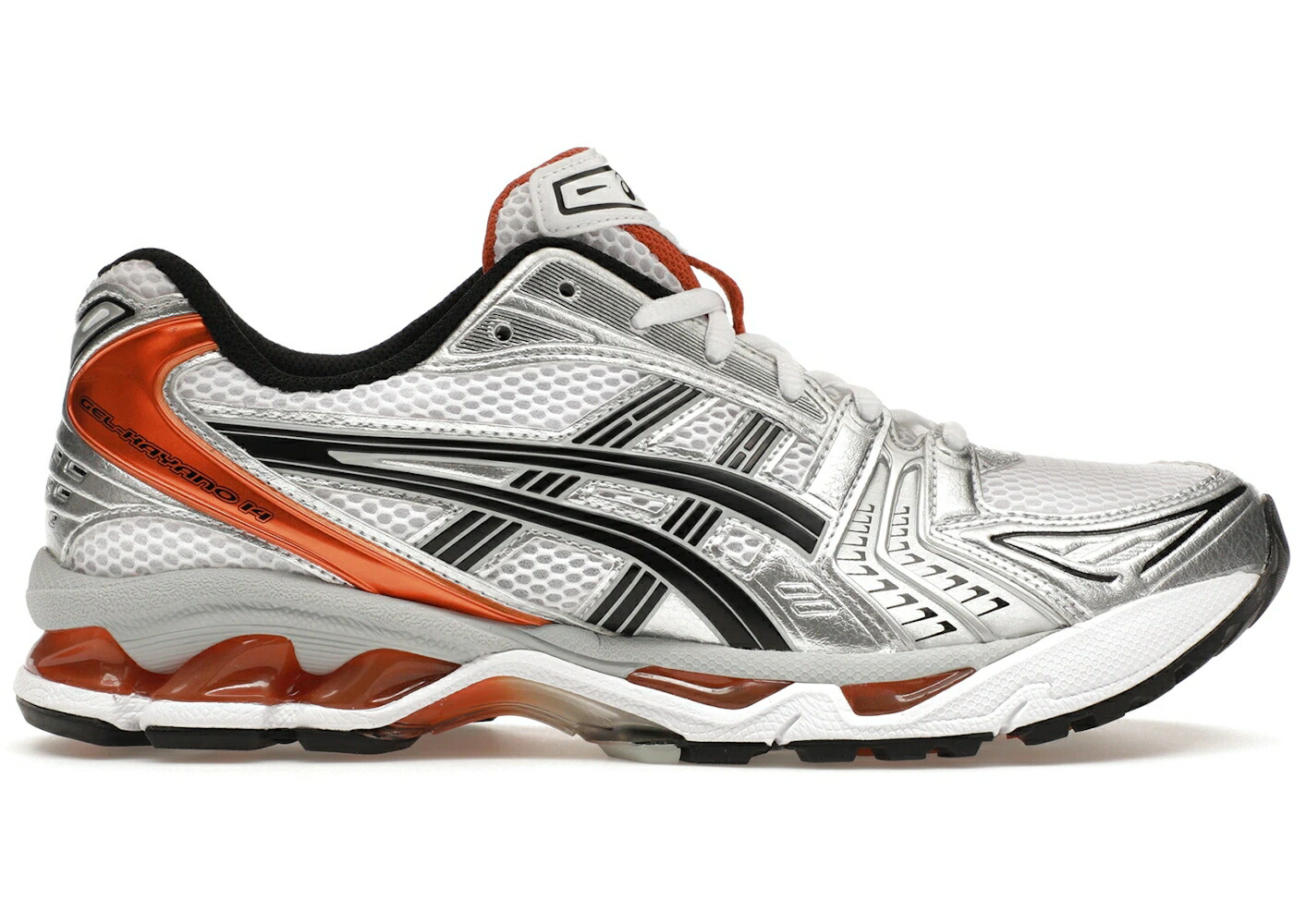 アシックス 白色 ホワイト 橙 オレンジ スニーカー メンズ ASICS GEL-KAYANO 14 WHITE PIQUANT ORANGE / WHITE PIQUANT ORANGE
