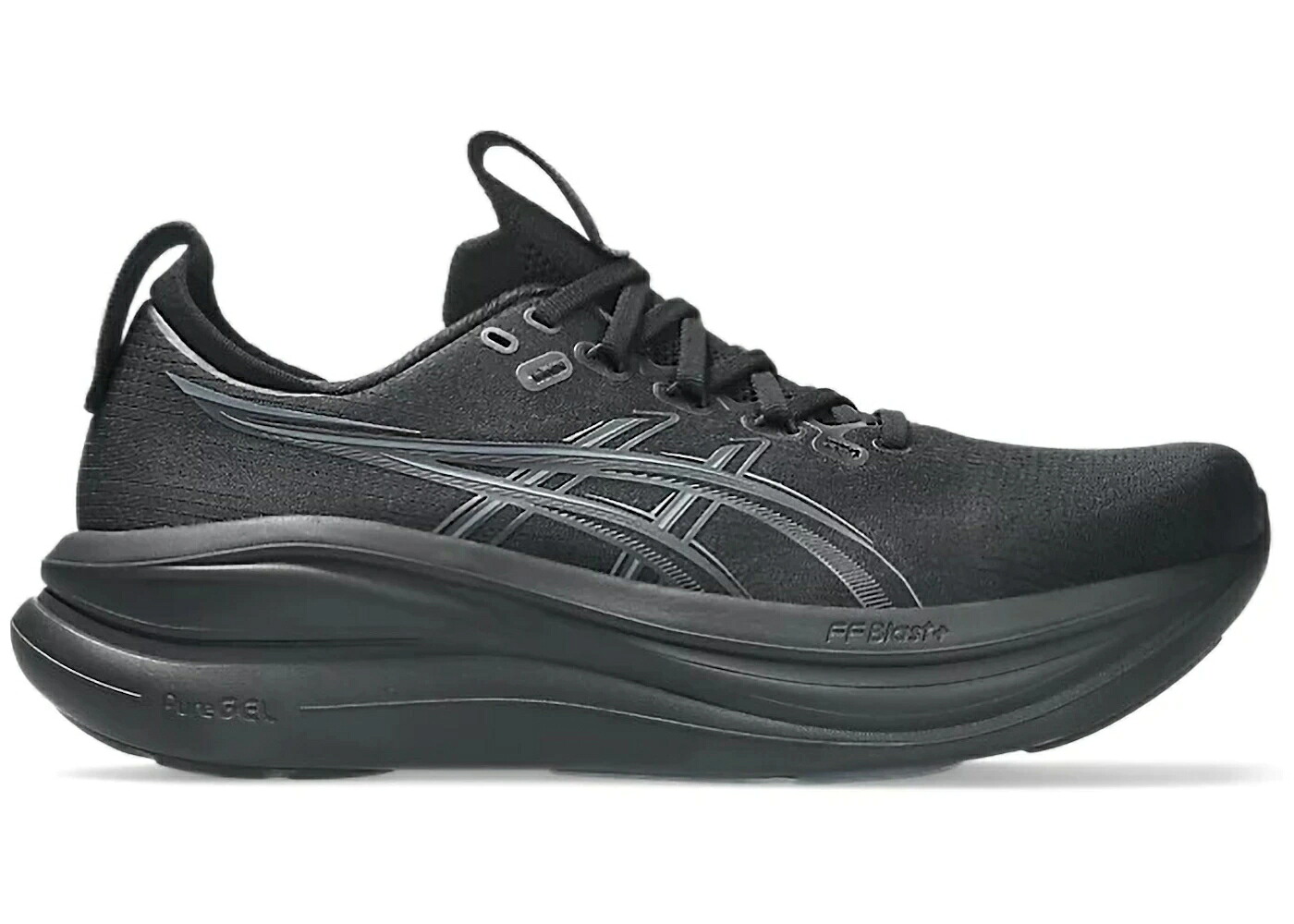アシックス 黒色 ブラック 灰色 グレー スニーカー メンズ ASICS GEL-NIMBUS 28 BLACK GRAPHITE GREY / BLACK GRAPHITE GREY|スニケス