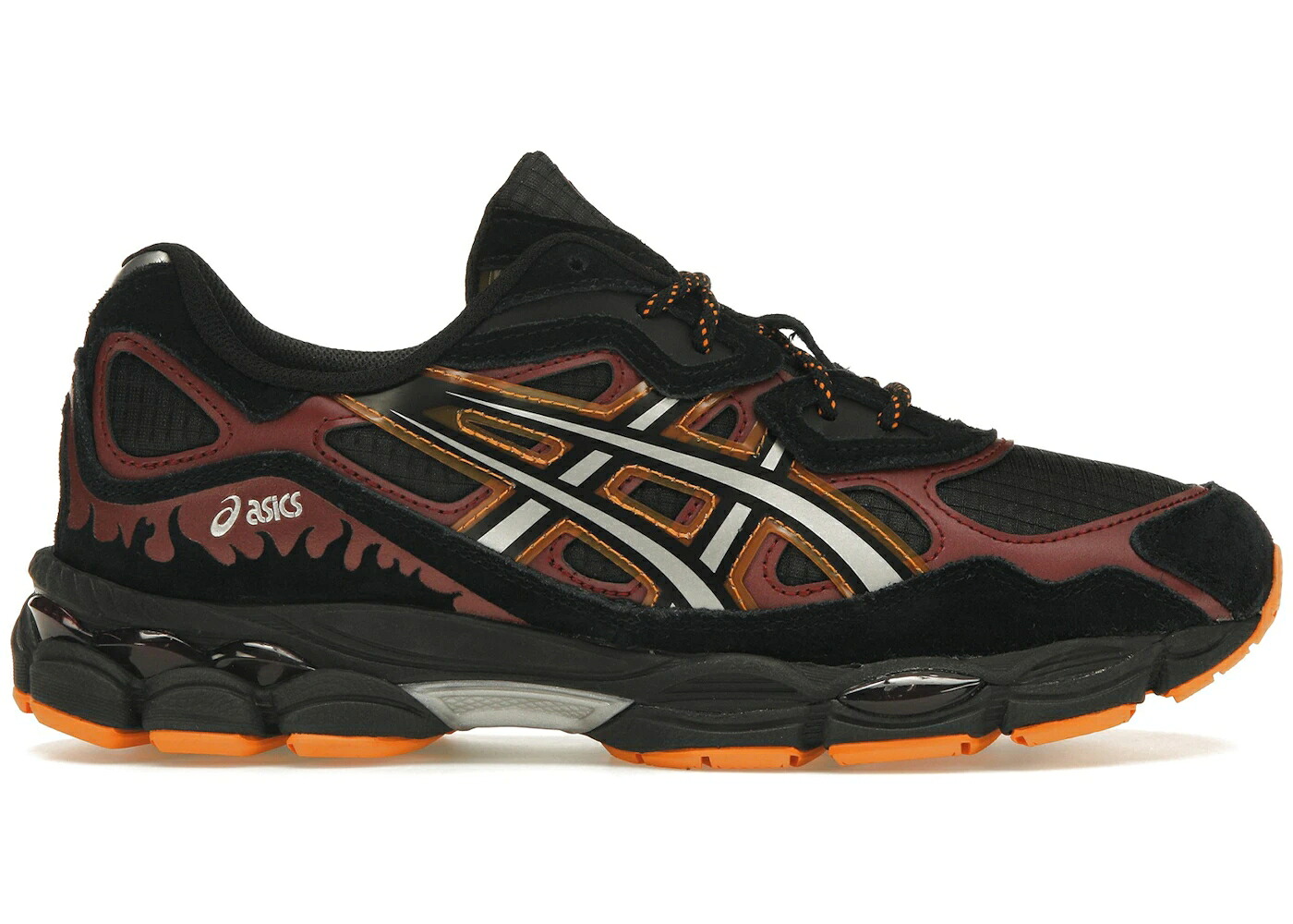 アシックス 黒いこと 黒いこと ぶどう酒色 バーガンディー スニーカー メンズ ASICS GEL-NYC NARUTO UZUMAKI SHIPPUDEN / BLACK BURGUNDY