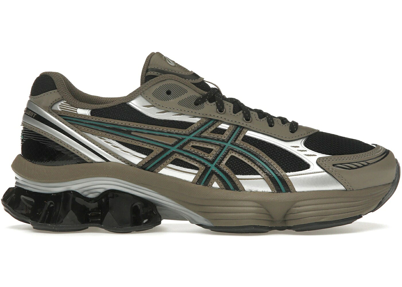 アシックス 黒色 ブラック スニーカー メンズ ASICS GEL-KINETIC FLUENT BLACK DARK TAUPE / BLACK DARK TAUPE｜スニケス