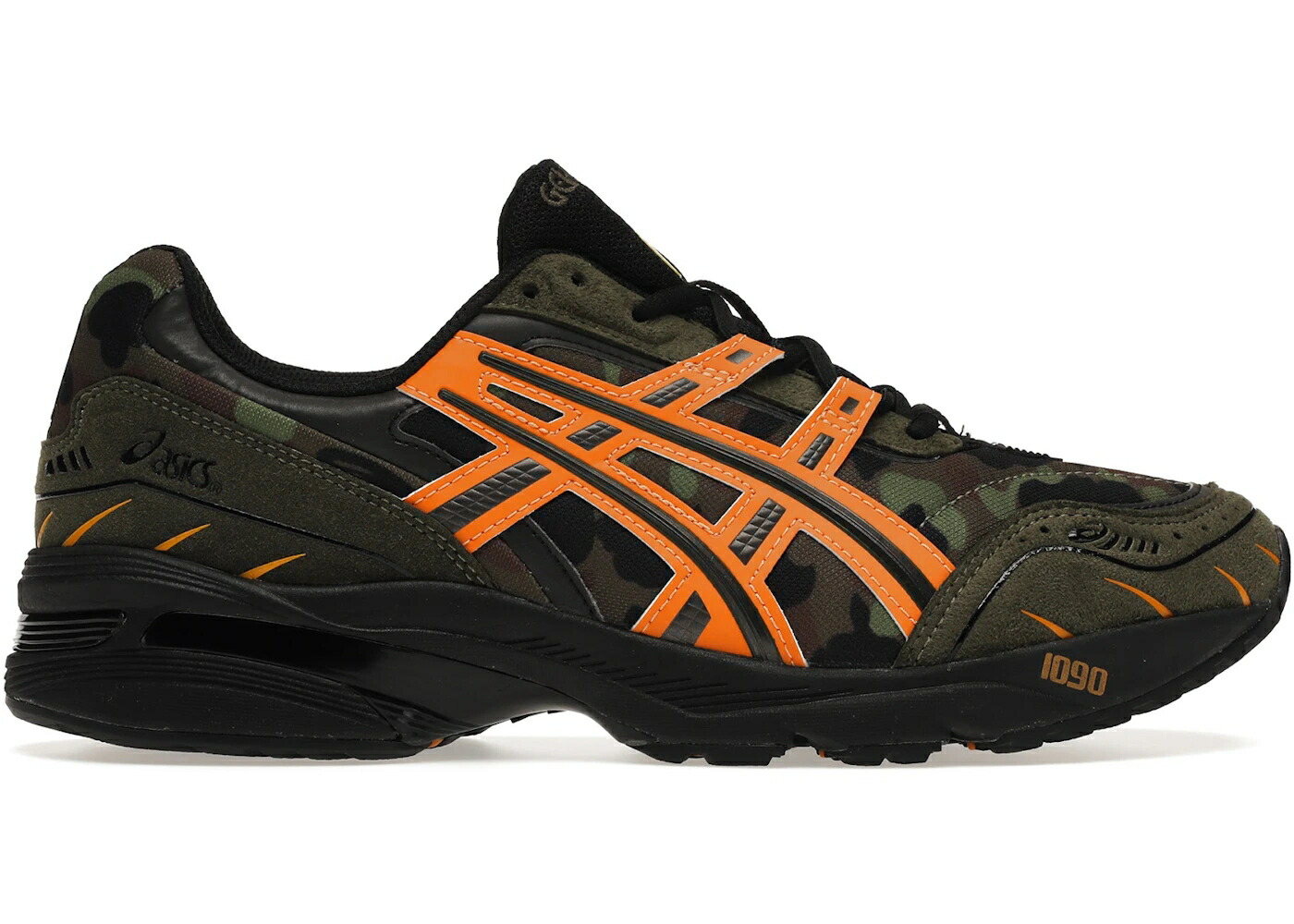 アシックス カモ柄 カーキ 緑 グリーン 黄色 イエロー 赤 レッド スニーカー メンズ ASICS GEL-1090 A BATHING APE TIGER CAMO / KHAKI GREEN YELLOW RED