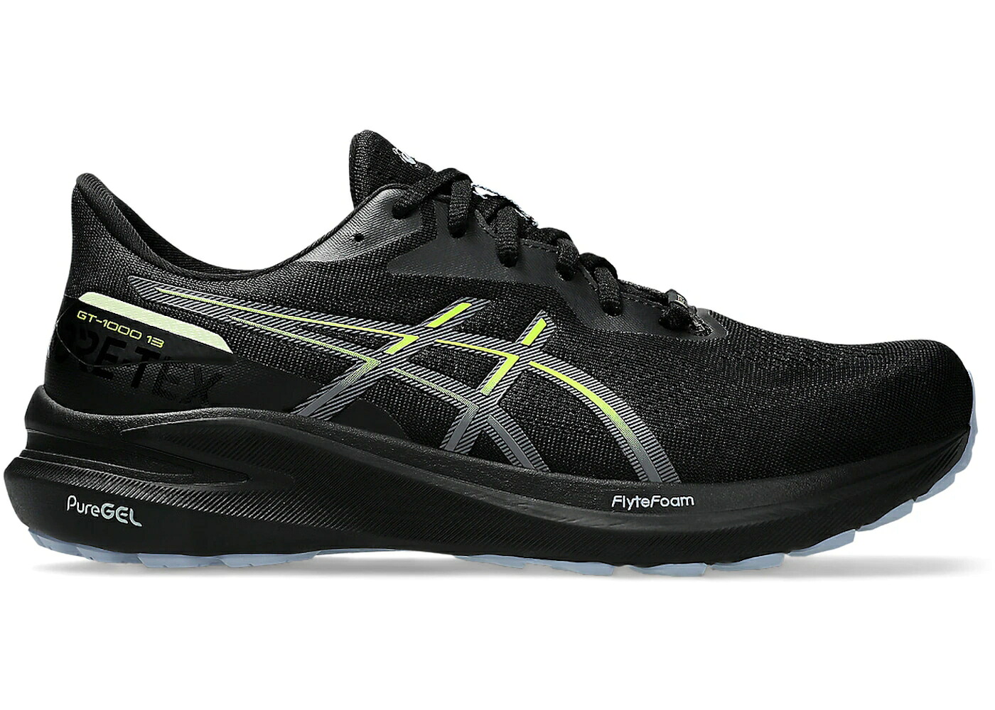 アシックス サーティーン 黒色 ブラック 黄色 イエロー スニーカー メンズ ASICS GT-1000 13 GTX BLACK SAFETY YELLOW / BLACK SAFETY YELLOW｜スニケス