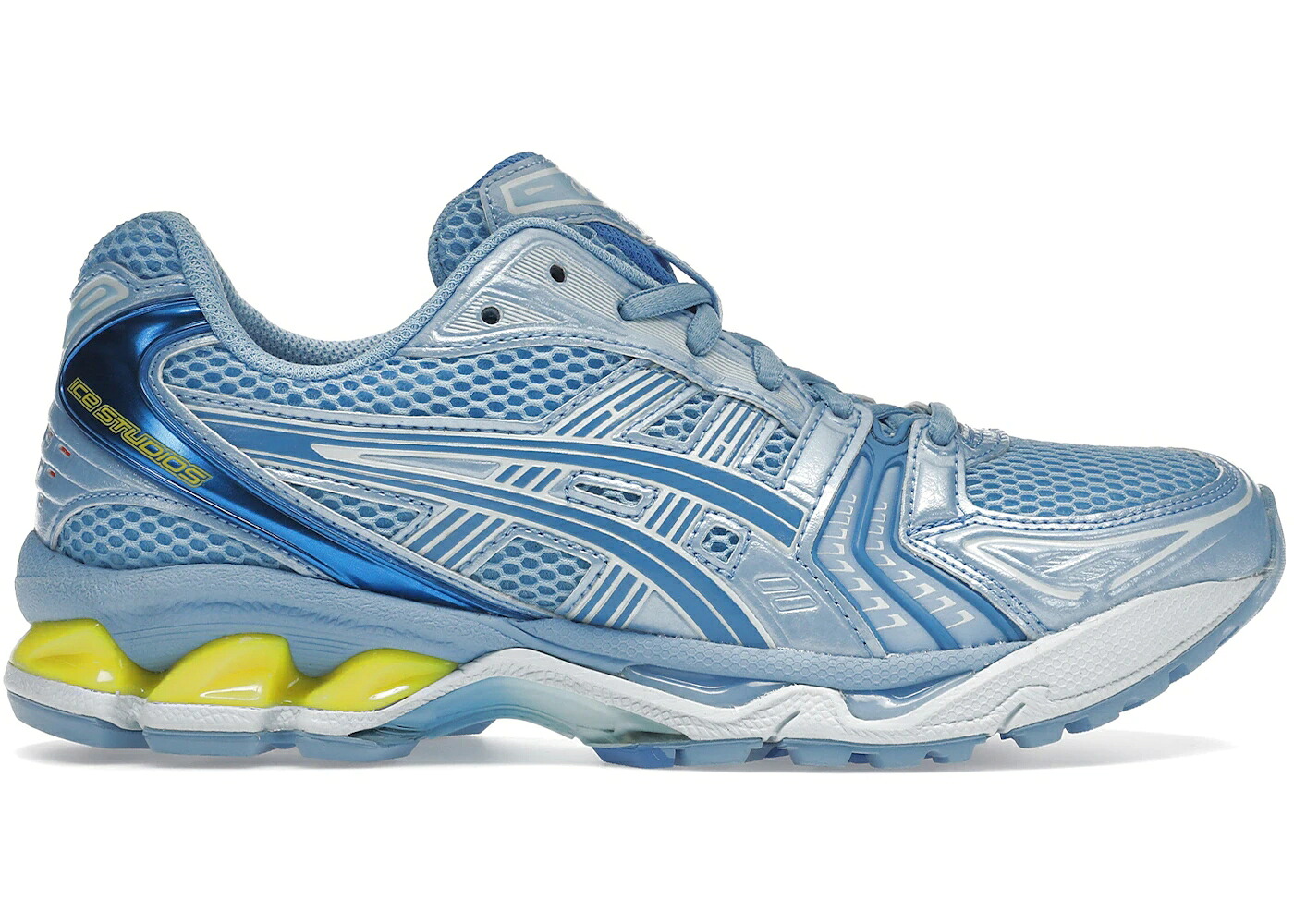 アシックス 青色 ブルー 黄色 イエロー スニーカー メンズ ASICS GEL-KAYANO 14 ICE STUDIOS BLUE / BLUE YELLOW