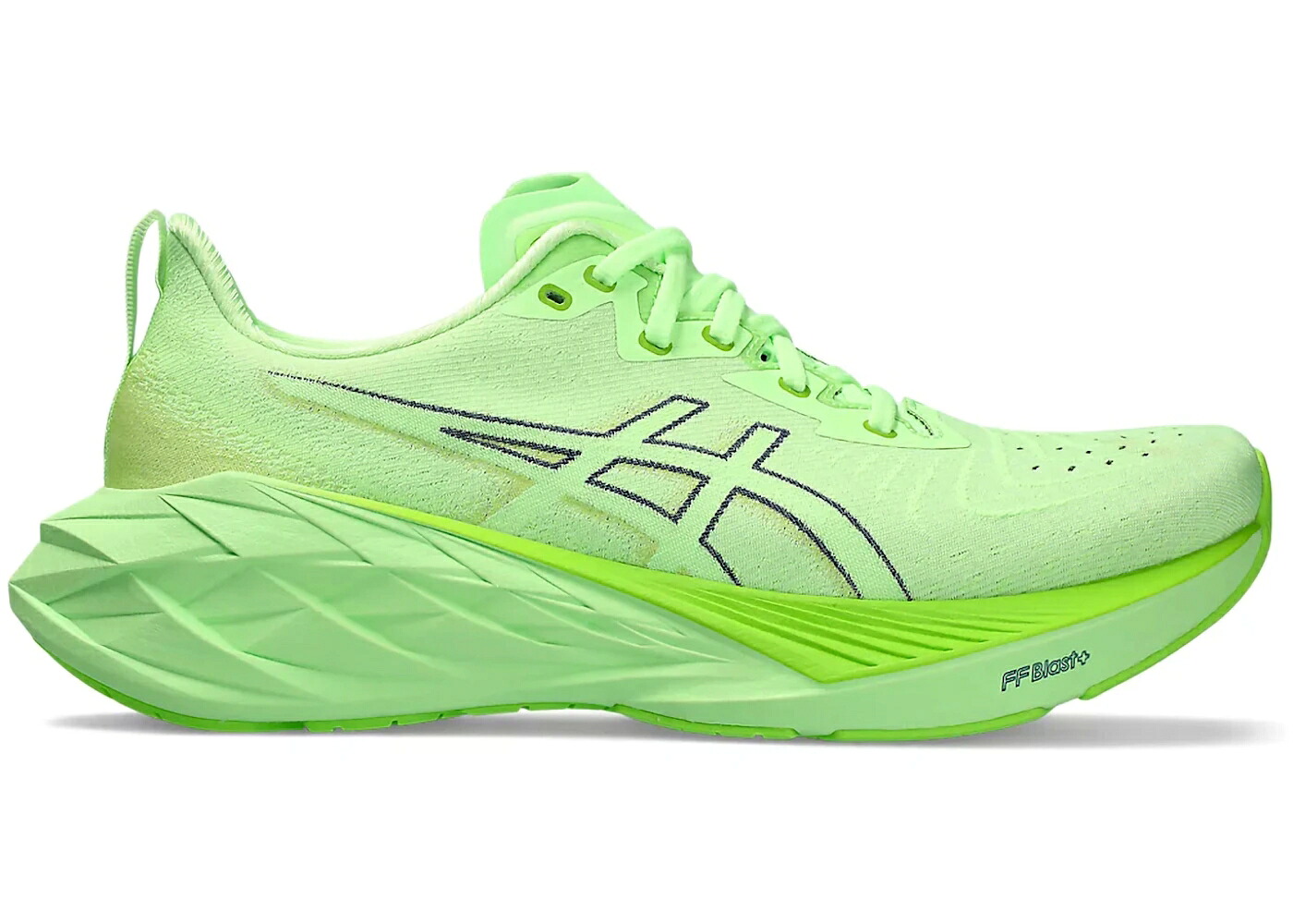 アシックス 緑 グリーン ライム バースト スニーカー メンズ ASICS NOVABLAST 4 ILLUMINATE GREEN / ILLUMINATE GREEN LIME BURST