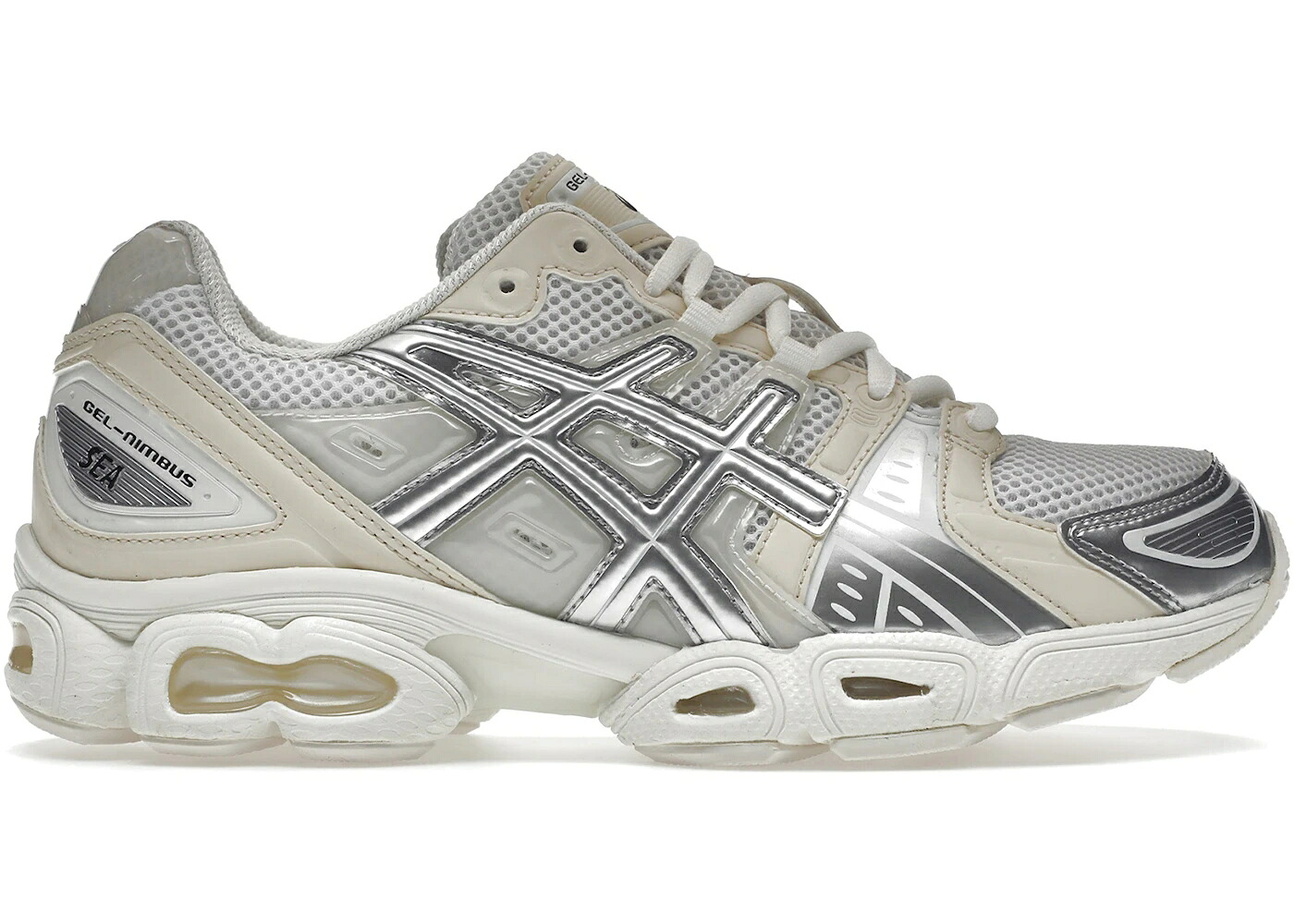 アシックス 白いこと 白いこと しろがね色 しろがね色 純然たる スニーカー メンズ ASICS GEL-NIMBUS 9 WIND AND SEA WHITE SILVER / WHITE PURE SILVER