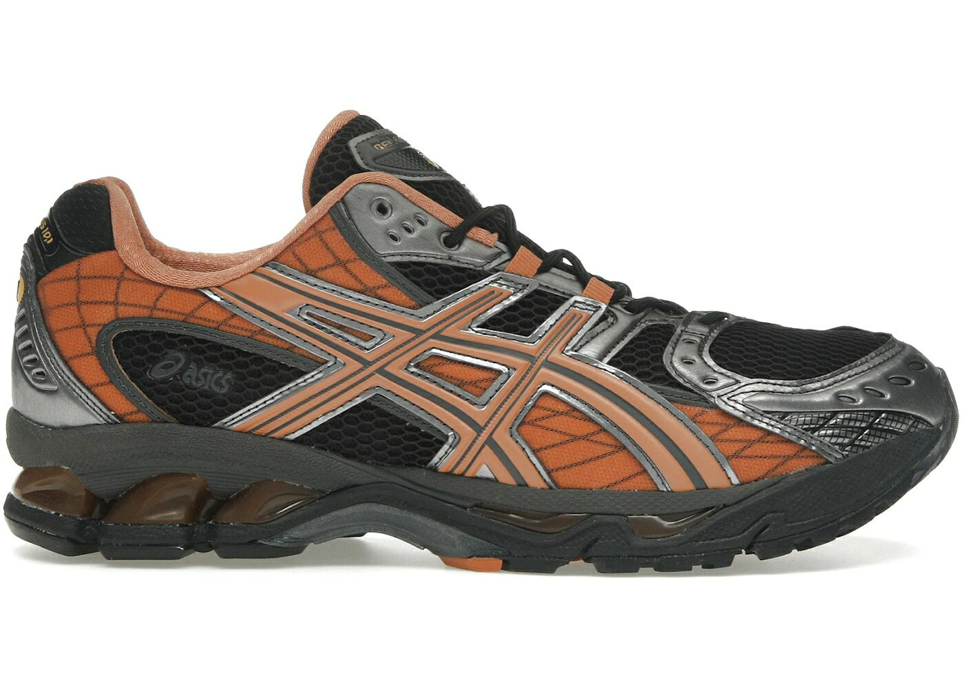 アシックス 黒いこと 黒いこと 橙 オレンジ色 10.1 スニーカー メンズ ASICS GEL-NIMBUS BLACK RUST ORANGE / BLACK RUST ORANGE
