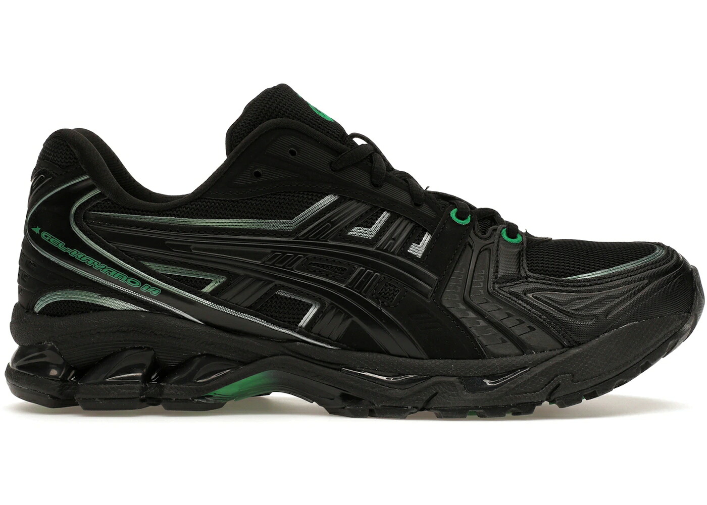 アシックス 黒いこと 黒いこと 緑 緑であること スニーカー メンズ ASICS GEL-KAYANO 14 8ON8 BLACK GREEN / BLACK GREEN