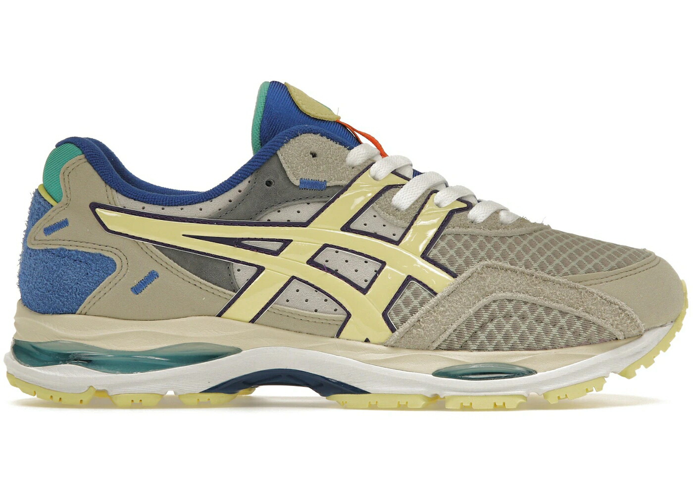 アシックス 薄墨色 薄墨色 黄味がかった 黄色 青み 青色 スニーカー メンズ ASICS GEL-MC PLUS BODEGA / GREY YELLOW BLUE