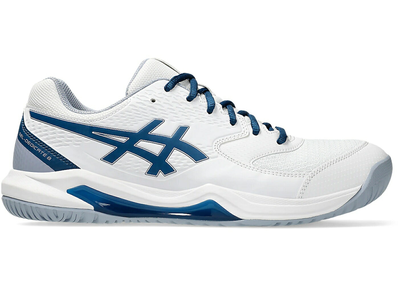 アシックス 白いこと 白いこと 青み 青色 スニーカー メンズ ASICS GEL-DEDICATE 8 WHITE MAKO BLUE / WHITE MAKO BLUE