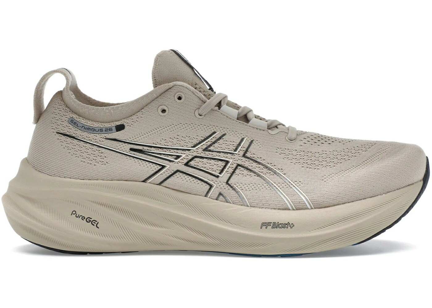 アシックス 灰色 グレー 黒色 ブラック スニーカー メンズ ASICS GEL-NIMBUS 26 FEATHER GREY BLACK / FEATHER GREY BLACK