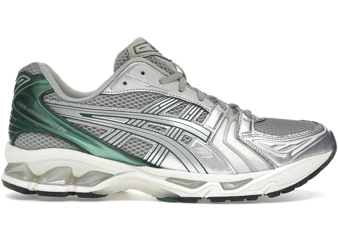 アシックス 緑 緑であること 純然たる しろがね色 しろがね色 スニーカー メンズ ASICS GEL-KAYANO 14 DRIED LEAF GREEN PURE SILVER / DRIED LEAF GREEN PURE SILVER