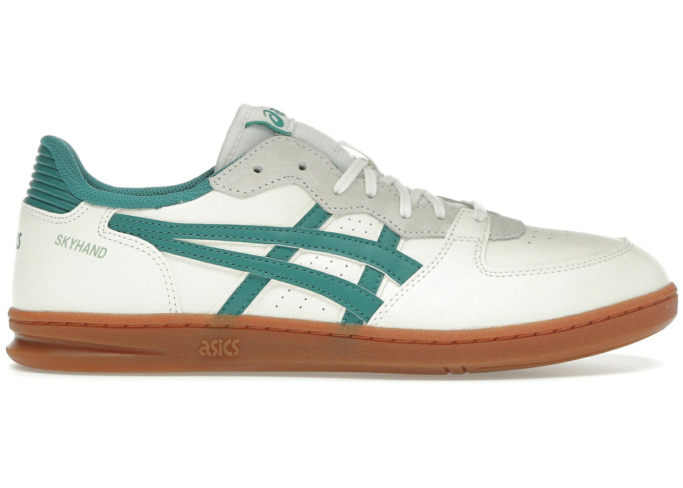 アシックス 皮膚軟化剤 スニーカー メンズ ASICS SKYHAND OG CREAM RAINY LAKE GUM / CREAM RAINY LAKE