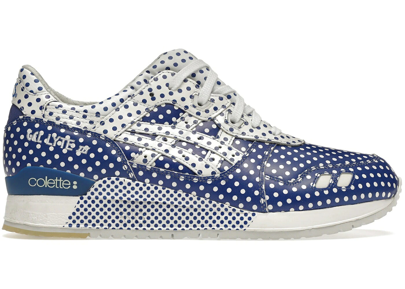 アシックス 先だつもの点火装置 青み 青色 白いこと 白いこと スニーカー メンズ ASICS GEL-LYTE III COLETTE POLKA DOT / BLUE WHITE