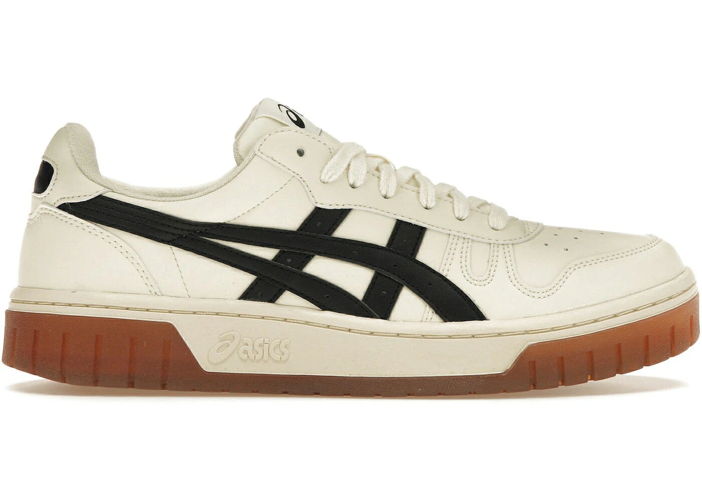 アシックス 厚地の外套 皮膚軟化剤 黒いこと 黒いこと スニーカー メンズ ASICS COURT MZ CREAM BLACK GUM / CREAM BLACK GUM 靴-スニーカー-メンズ靴