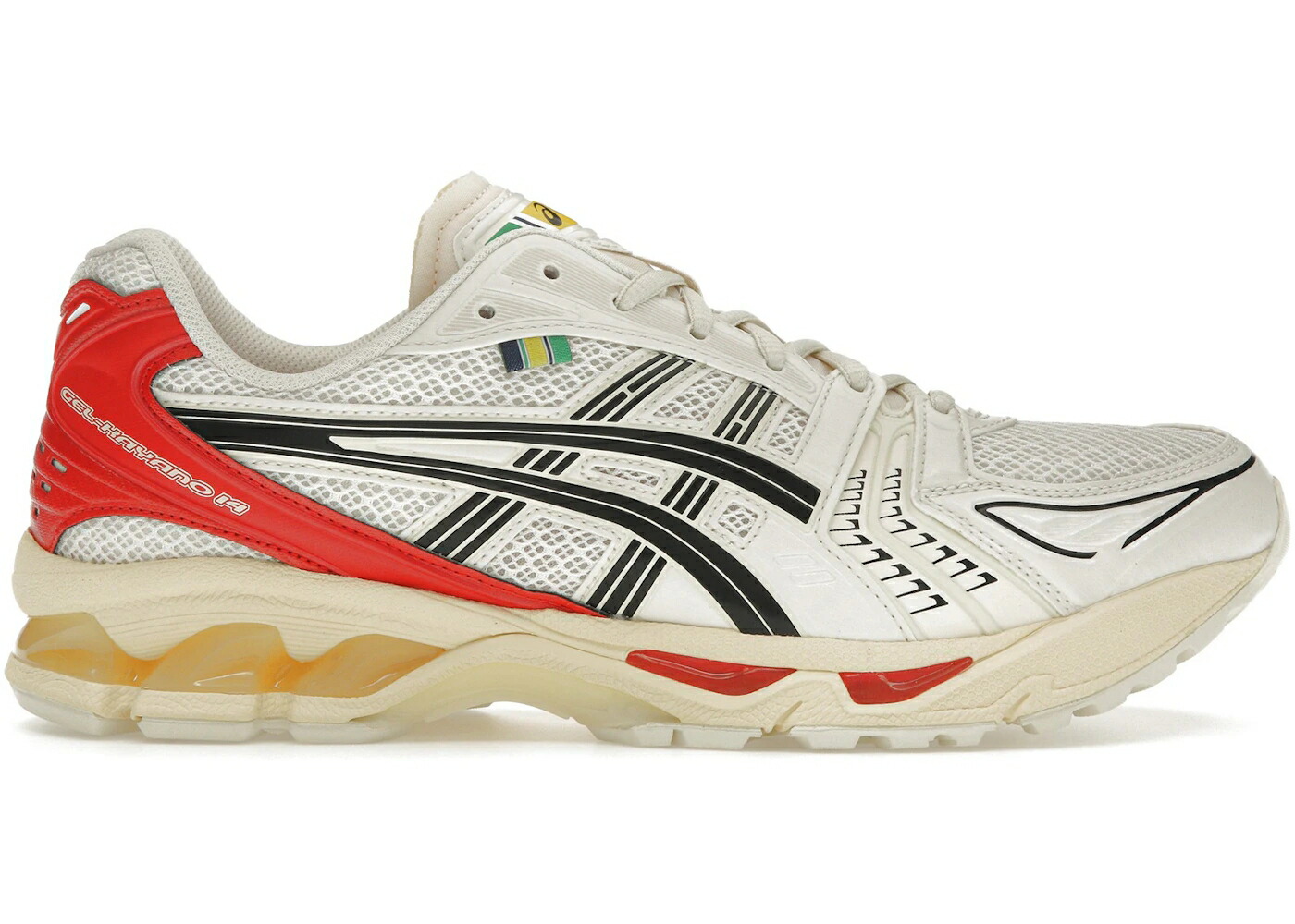 アシックス 白色 ホワイト 赤 レッド 黒色 ブラック スニーカー メンズ ASICS GEL-KAYANO 14 SENNA MCLAREN / WHITE RED BLACK