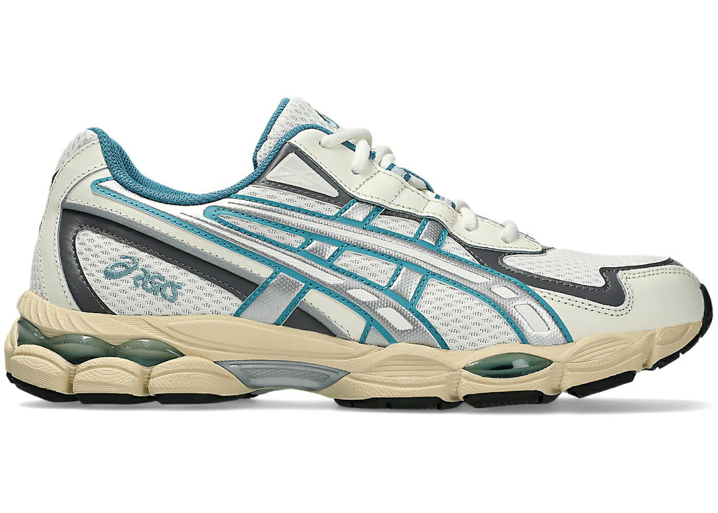 アシックス クリーム 青色 ブルー スニーカー メンズ ASICS GEL-NYC