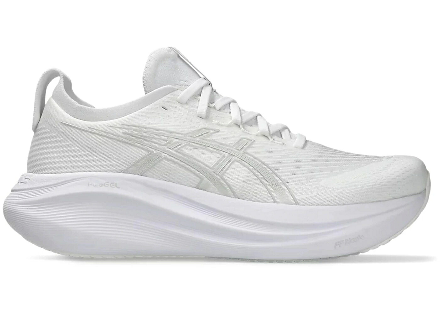 アシックス 白いこと 白いこと 薄墨色 薄墨色 スニーカー メンズ ASICS GEL-NIMBUS 27 WHITE GLACIER GREY / WHITE GLACIER GREY 靴-スニーカー