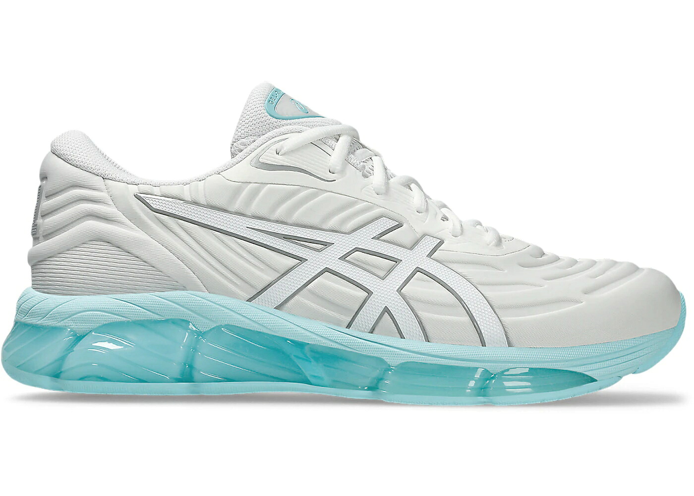 アシックス 白色 ホワイト 青色 ブルー スニーカー メンズ ASICS GEL-QUANTUM 360 VIII EMBOSS WHITE LARIMAR BLUE / WHITE LARIMAR BLUE